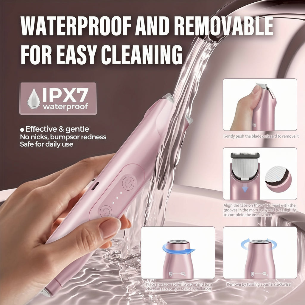 Christmas Gifts Electric Shaver Women Waterproof Hair Trimmer