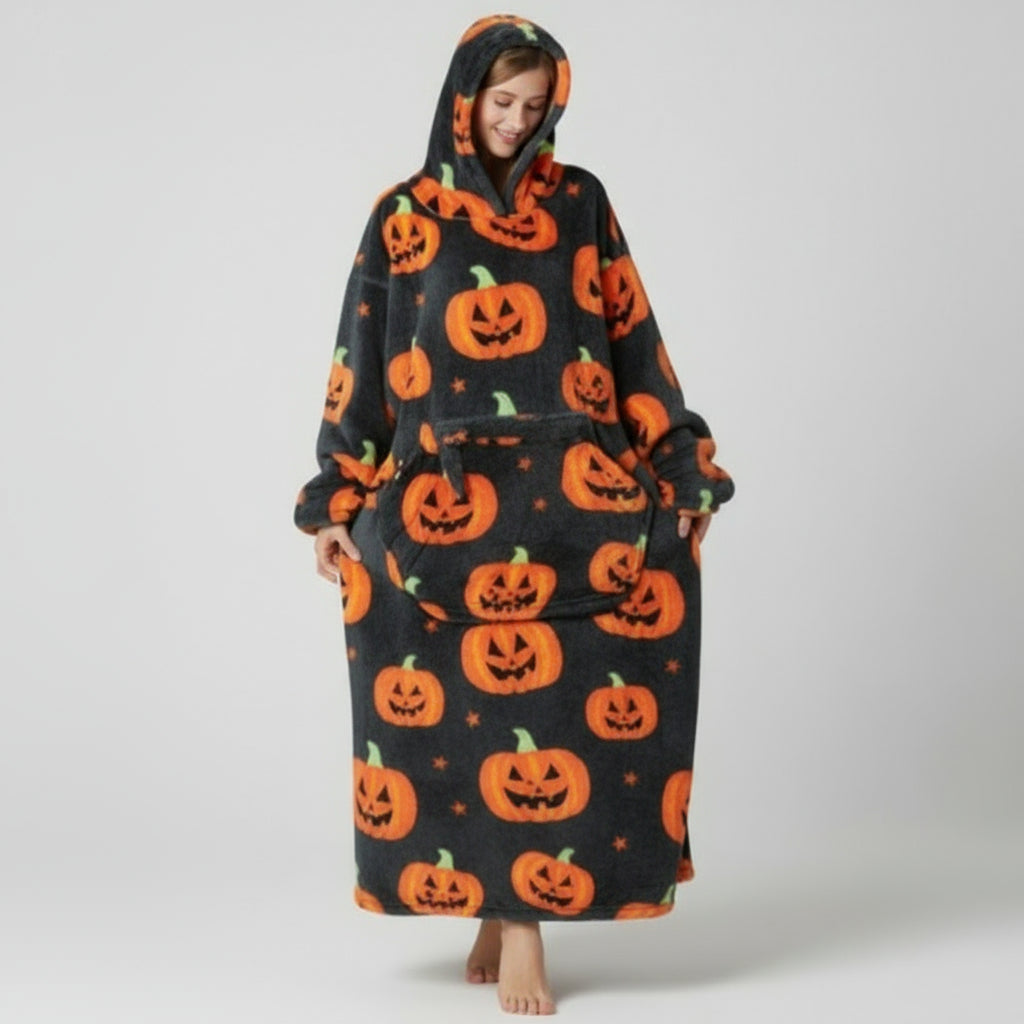 Oversized Blanket Hoodie Cozy Wearable Fleece Blanket