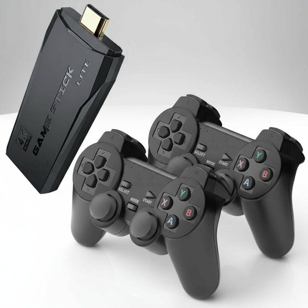 Retro Gaming Console 4K Plug Play Wireless Controllers