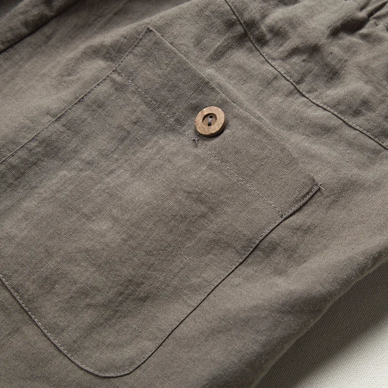 Men's Linen Wide Leg Summer Pants | Lightweight Relaxed Fit