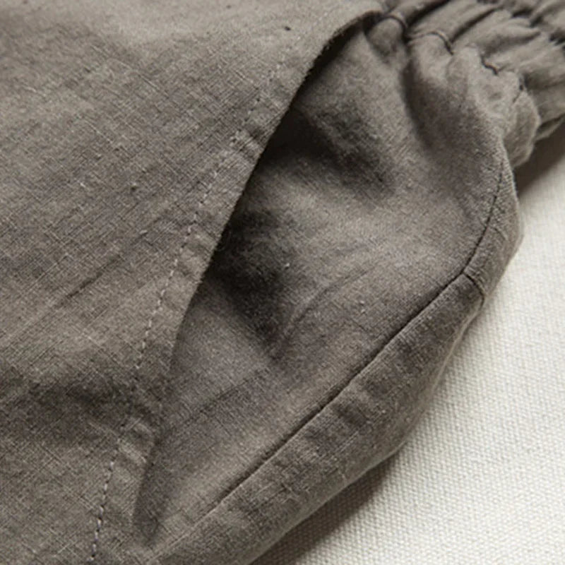 Men's Linen Wide Leg Summer Pants | Lightweight Relaxed Fit