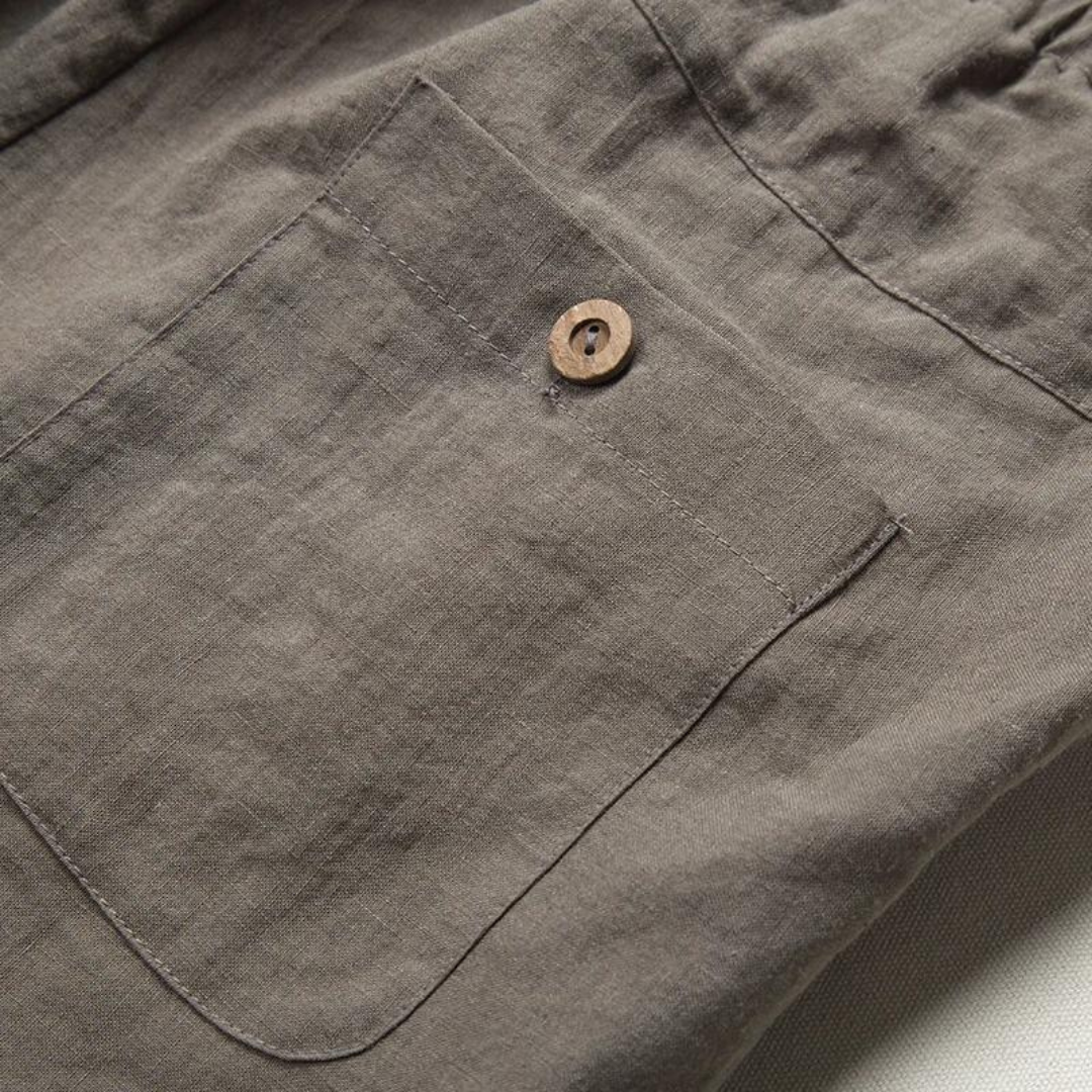 Men's Linen Wide Leg Summer Pants | Lightweight Relaxed Fit