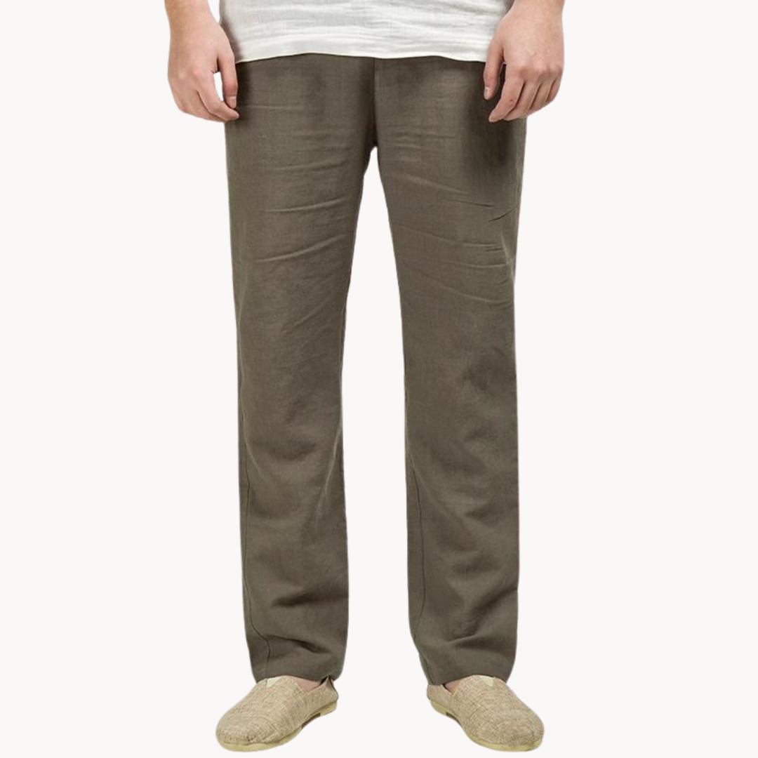 Men's Linen Wide Leg Summer Pants | Lightweight Relaxed Fit