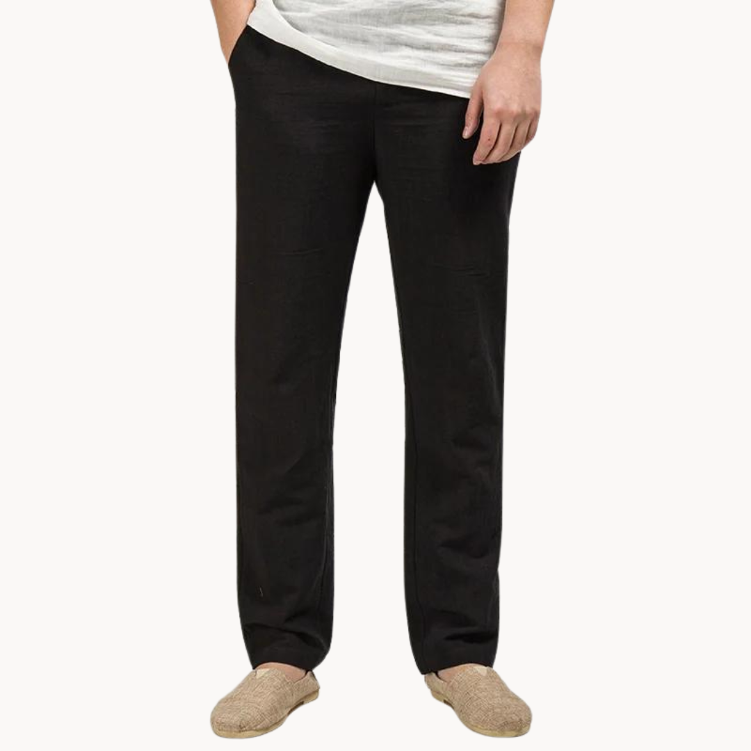 Men's Linen Wide Leg Summer Pants | Lightweight Relaxed Fit