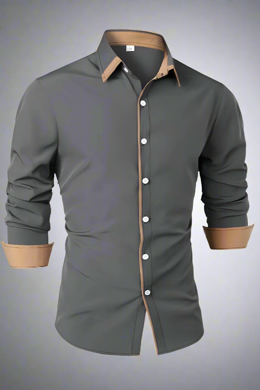 Men’s Slim Fit Long Sleeve Shirt | Casual Button Up Dresswear
