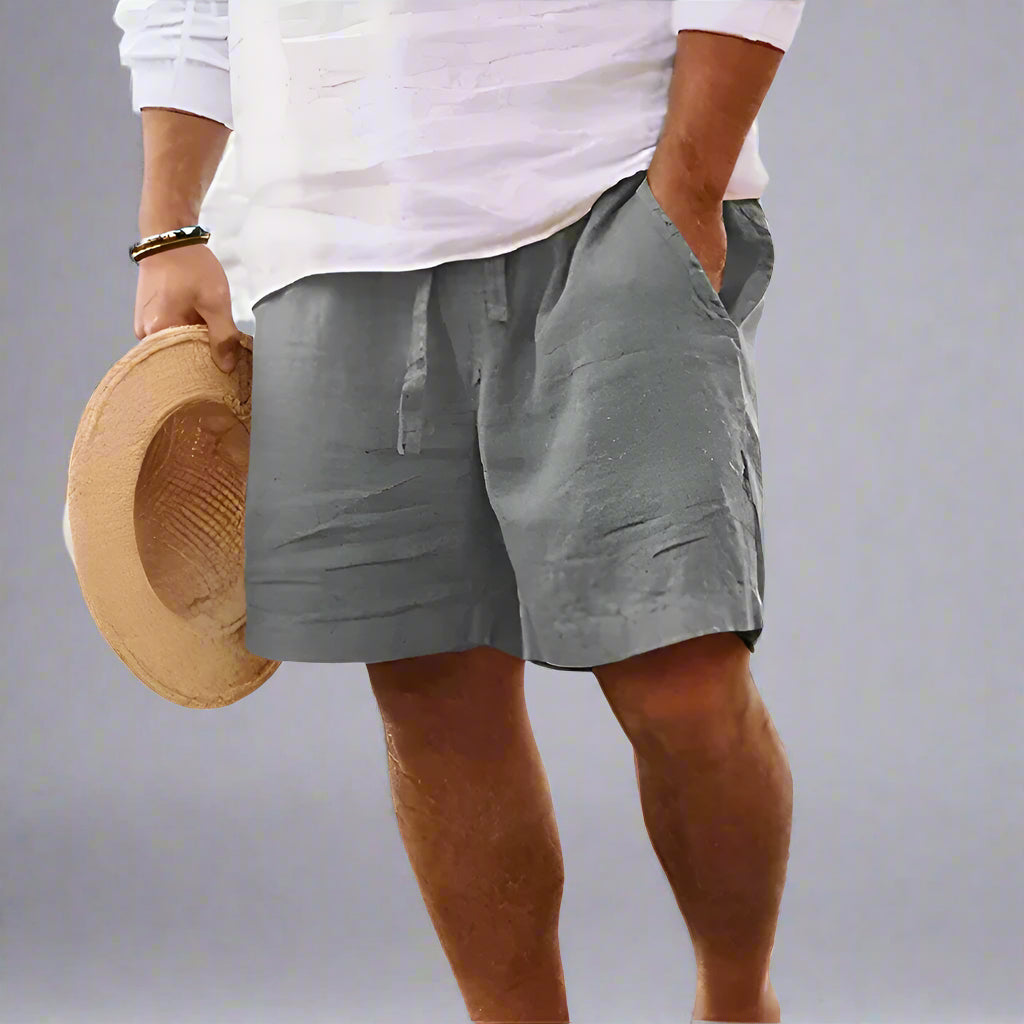 Men’s Casual Linen Shorts | Lightweight Elastic Waist