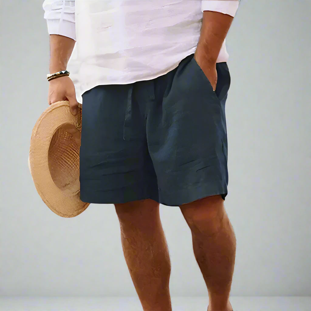 Men’s Casual Linen Shorts | Lightweight Elastic Waist