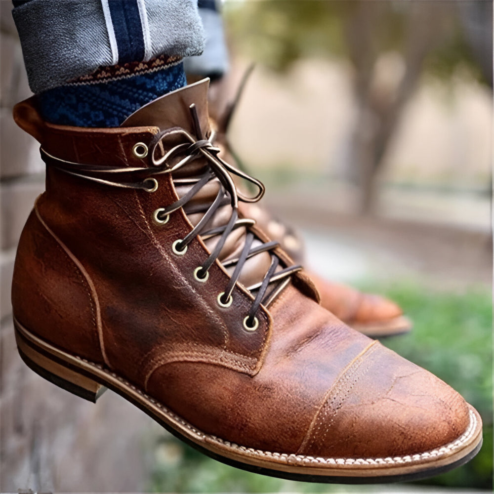 Men's Work Leather Boots – Ankle Durable