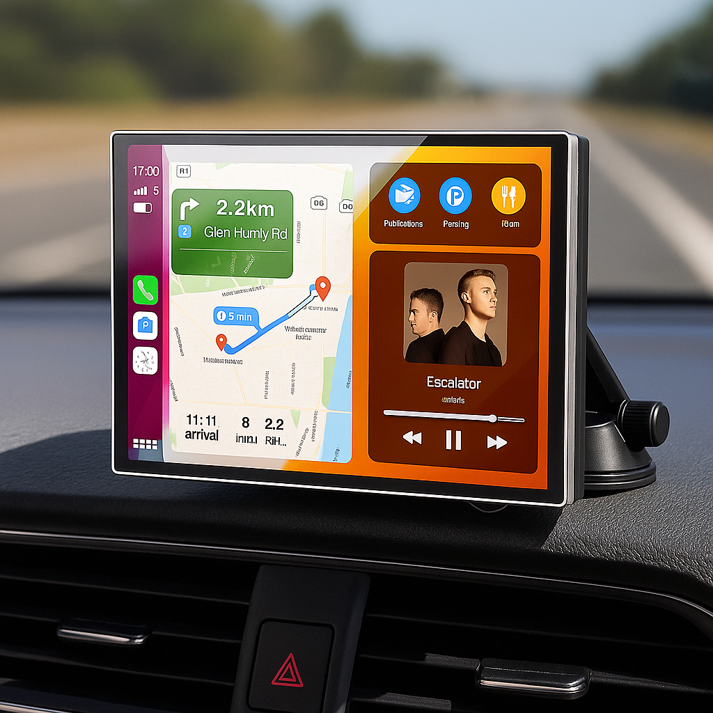 Wireless CarPlay Screen Android Auto Front Rear Camera