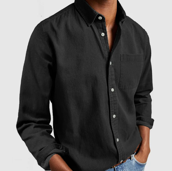 Men's Oversized Corduroy Flannel Shirt | Casual Long Sleeve