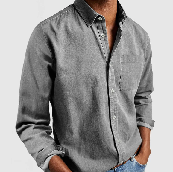 Men's Oversized Corduroy Flannel Shirt | Casual Long Sleeve