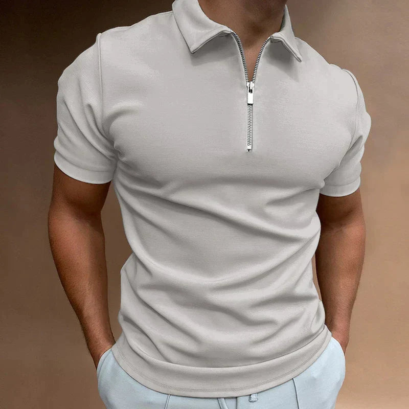 Variant image for Men's Polo | Casual Zippered Polo Shirt-12