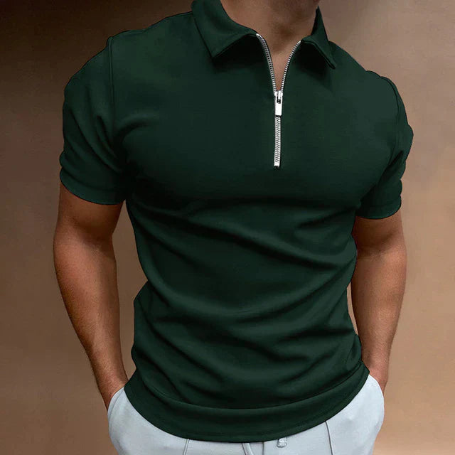 Variant image for Men's Polo | Casual Zippered Polo Shirt-18