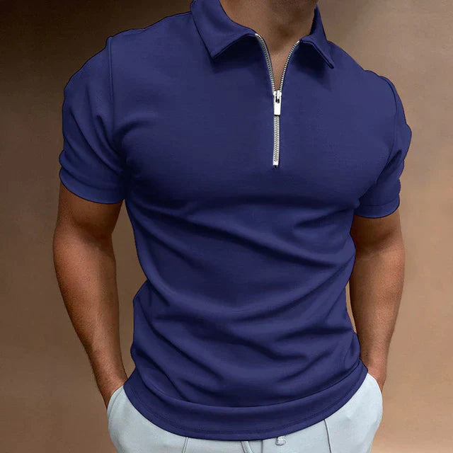 Variant image for Men's Polo | Casual Zippered Polo Shirt-26