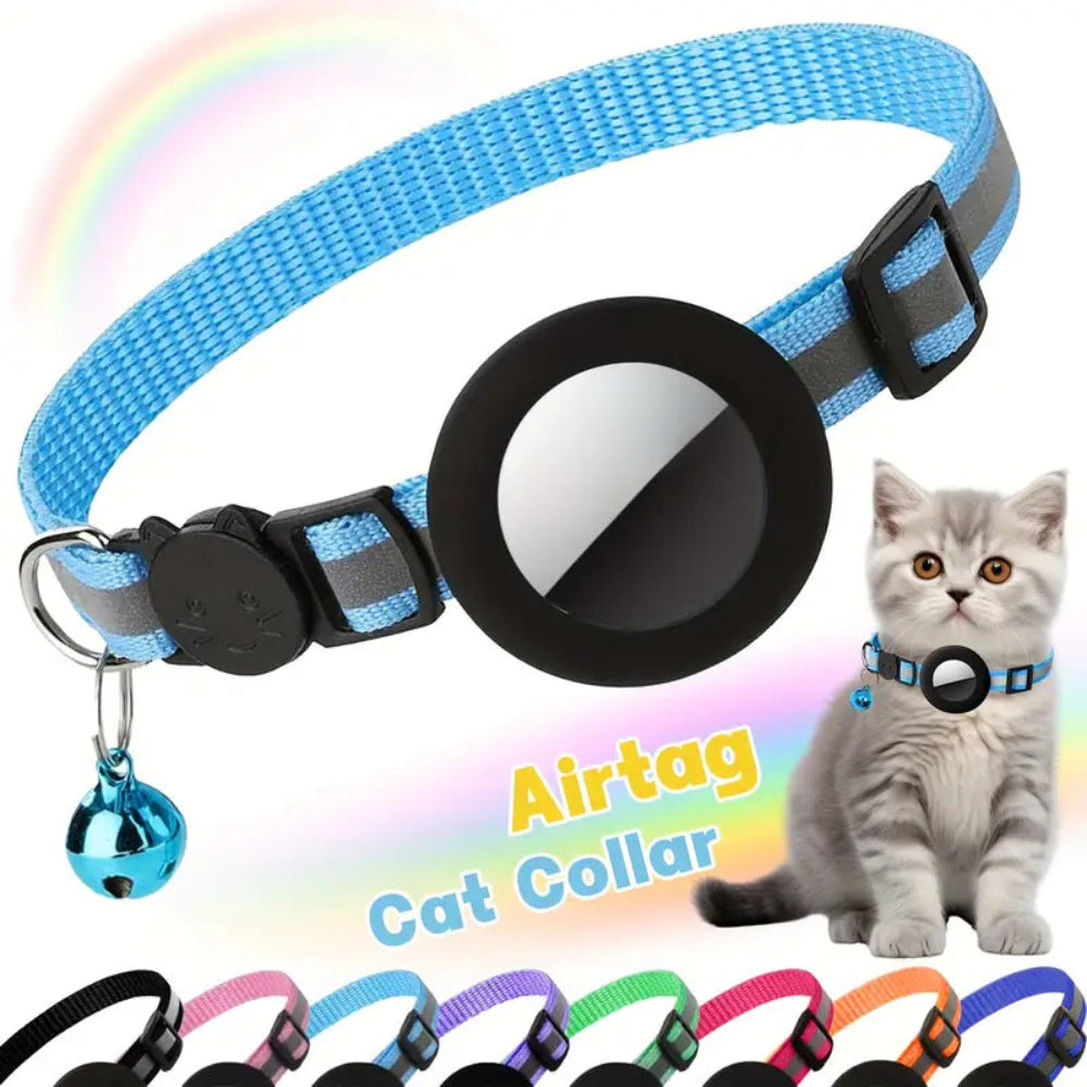 Reflective Cat Collar GPS Tracker Holder Safety Buckle