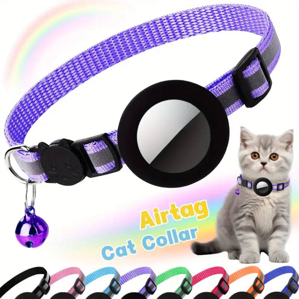 Reflective Cat Collar GPS Tracker Holder Safety Buckle