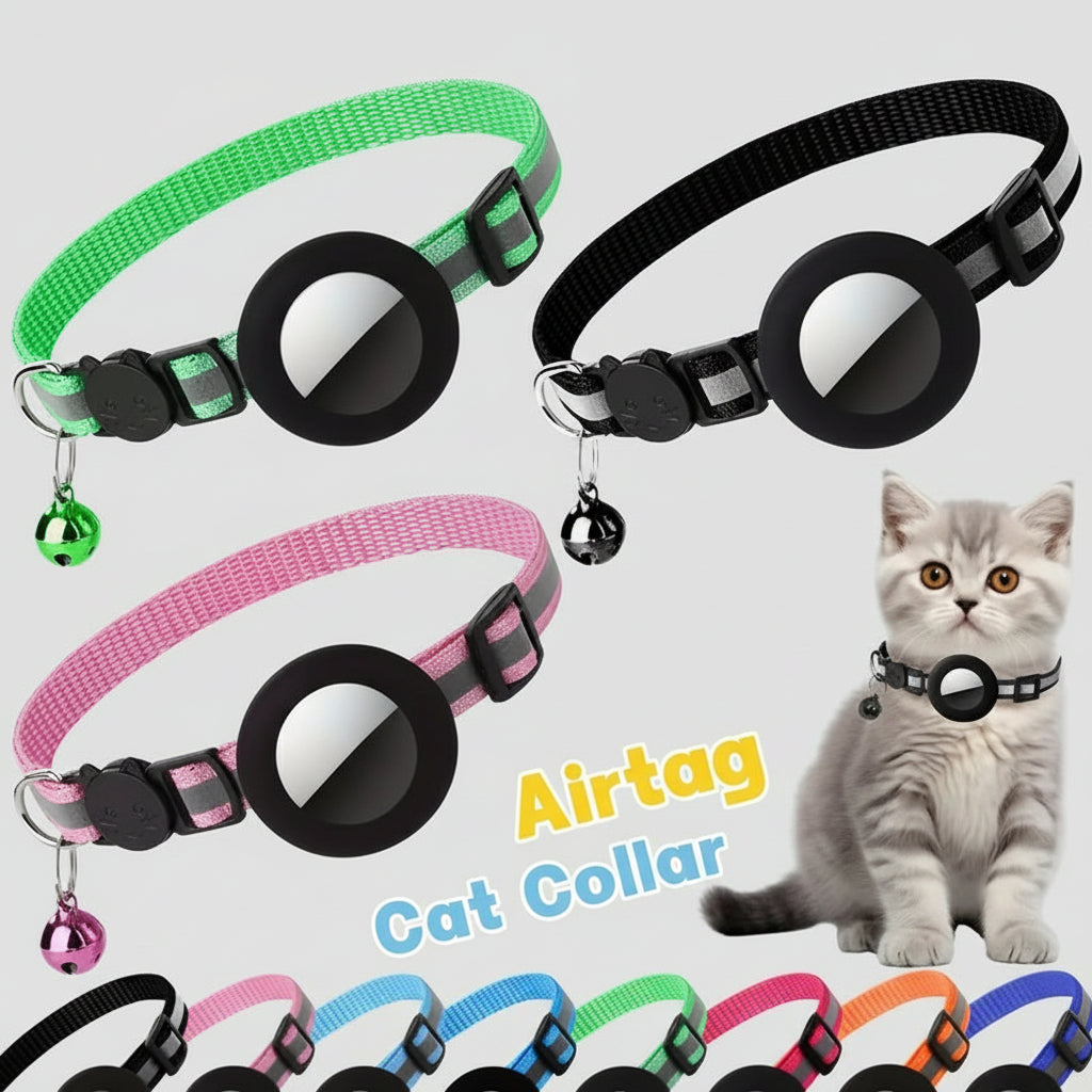Reflective Cat Collar GPS Tracker Holder Safety Buckle