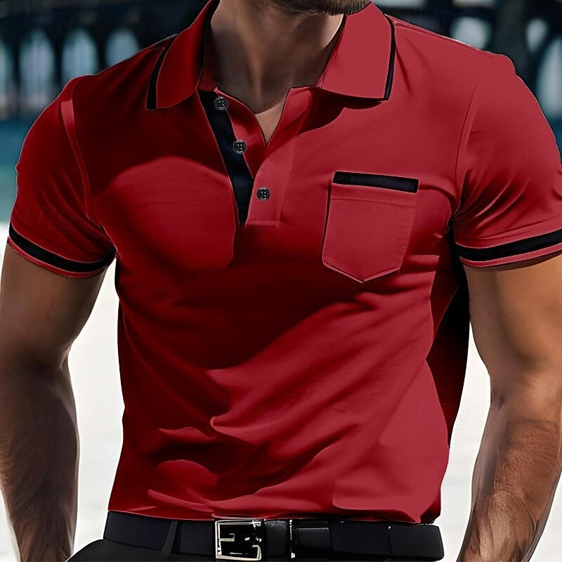 Men’s Slim Fit Polo Shirt | Short Sleeve Casual Top