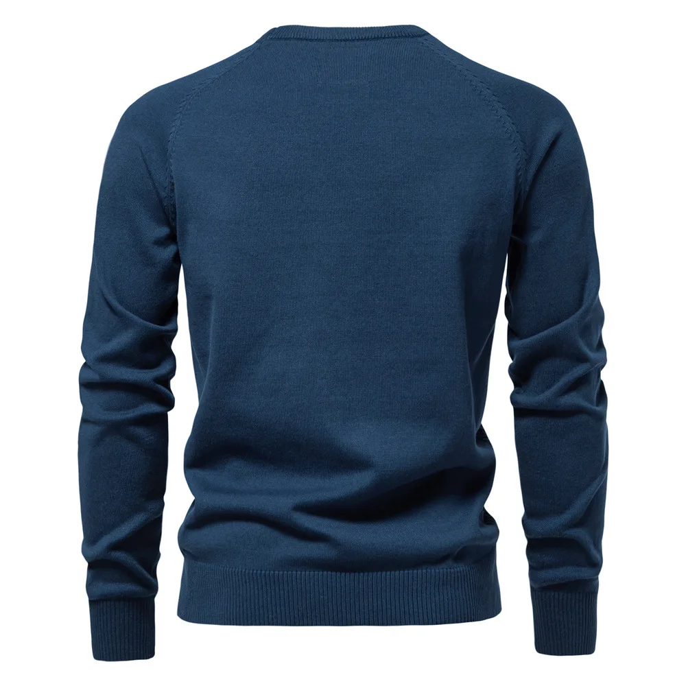 Men's Long Sleeve Textured Knit Sweater | Slim Fit Casual