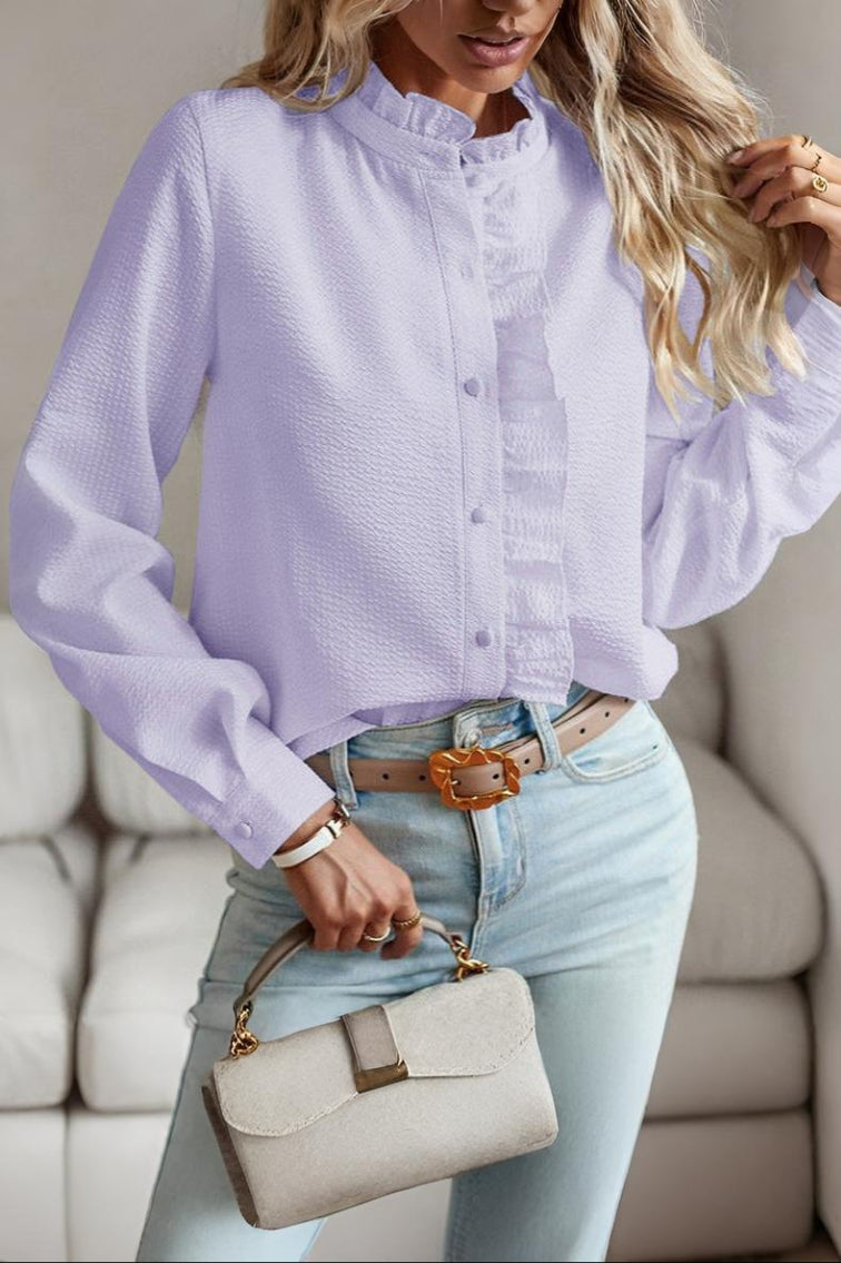 Women’s Long Sleeve Blouse | Casual Button Up Top