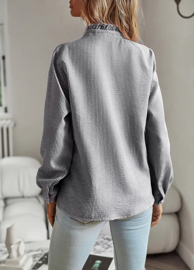 Women’s Long Sleeve Blouse | Casual Button Up Top