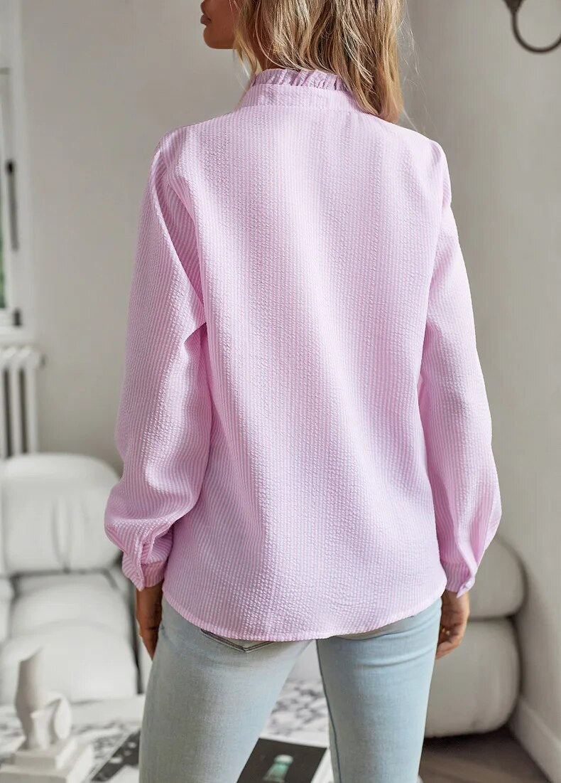 Women’s Long Sleeve Blouse | Casual Button Up Top