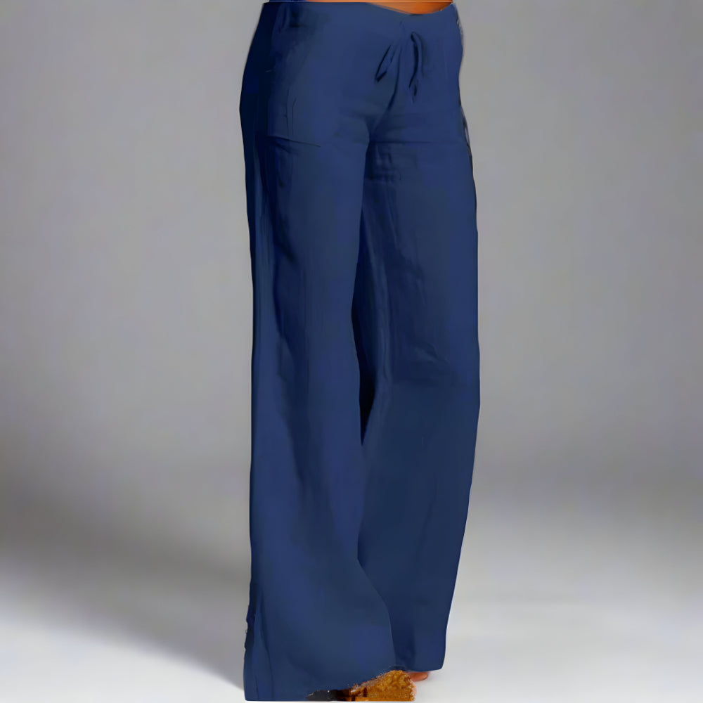 Women’s Casual Linen Pants Trousers | Wide Leg Relaxed Fit