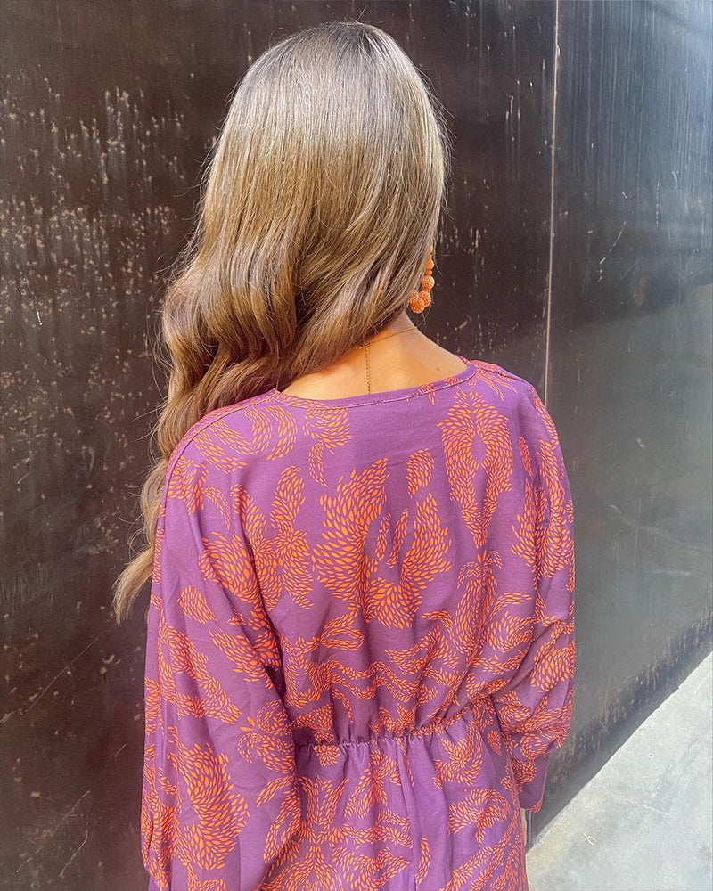 Women’s Boho Summer Jumpsuit | Long Sleeve V Neck