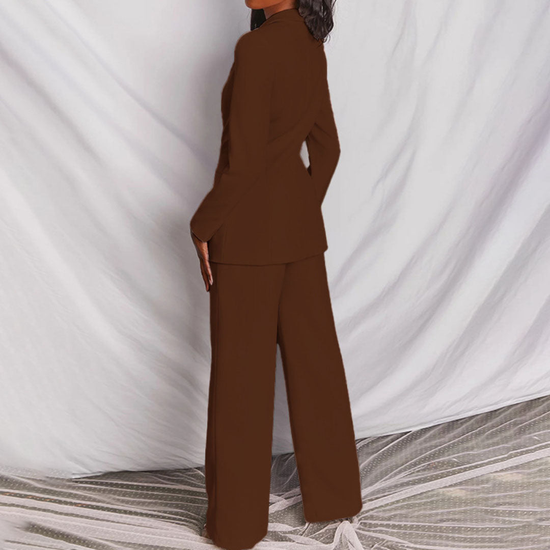 Women’s Formal Two Piece Suit | Wide Leg Tailored Blazer