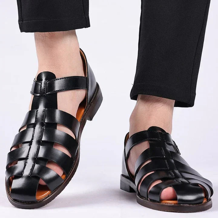 Men’s Leather Sandals | Breathable Loafers, Orthopedic Comfort