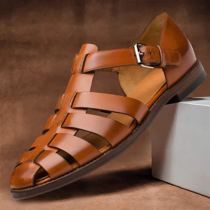 Men’s Leather Sandals | Breathable Loafers, Orthopedic Comfort