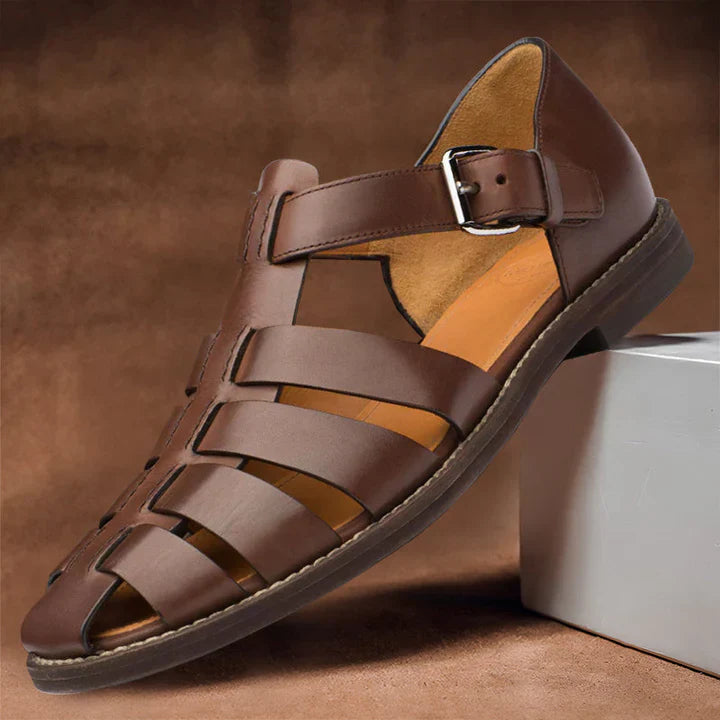 Men’s Leather Sandals | Breathable Loafers, Orthopedic Comfort