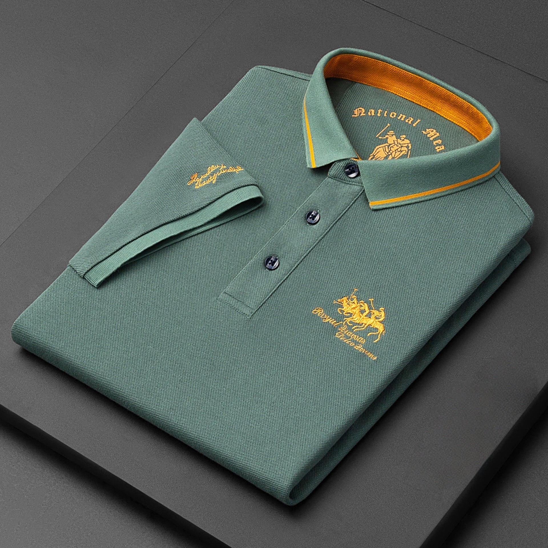 Men’s Casual Polo Shirt | Short Sleeve Embroidered Logo