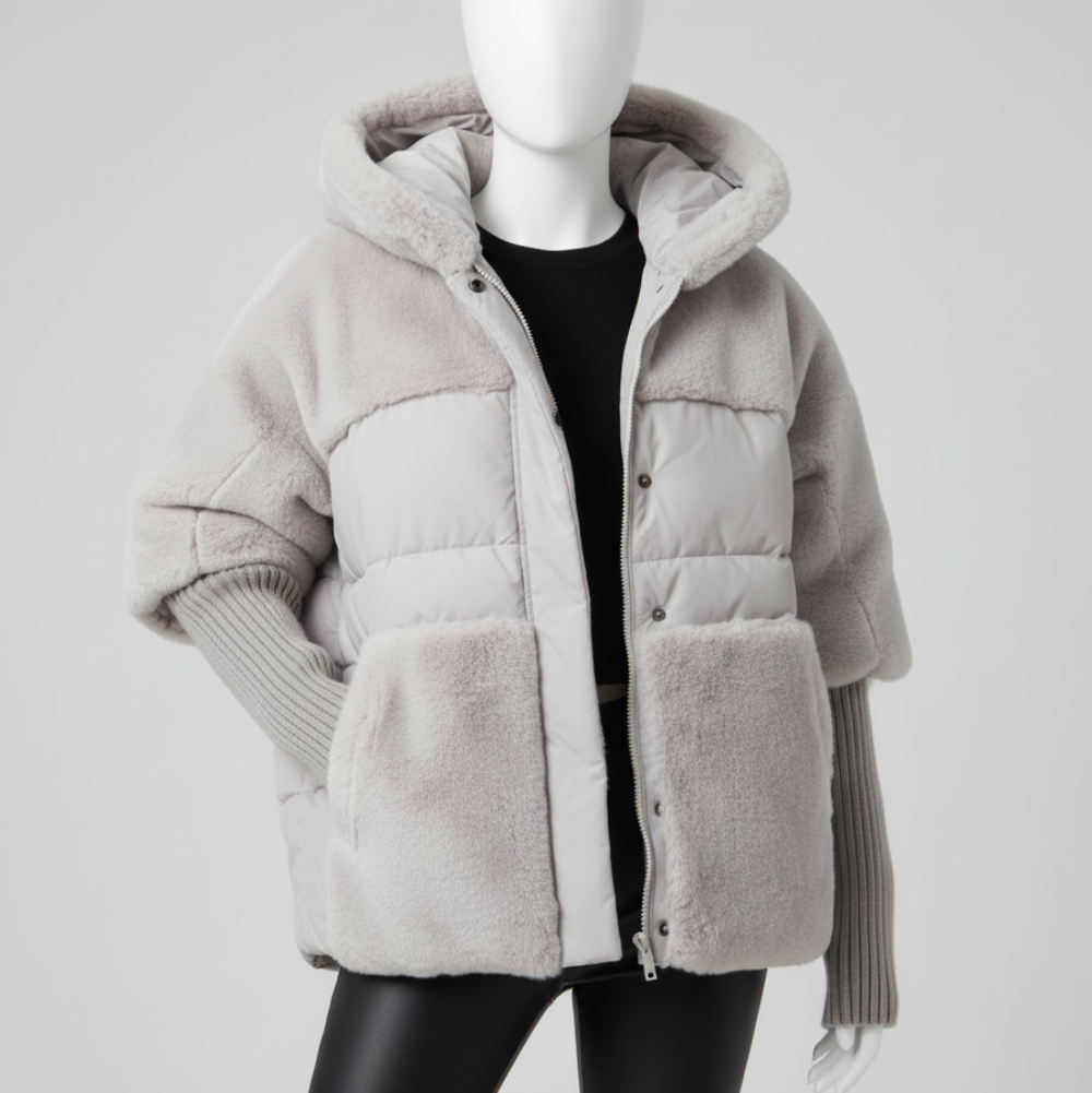 Women's Oversized Puffer Jacket - Long Winter Coat Hooded