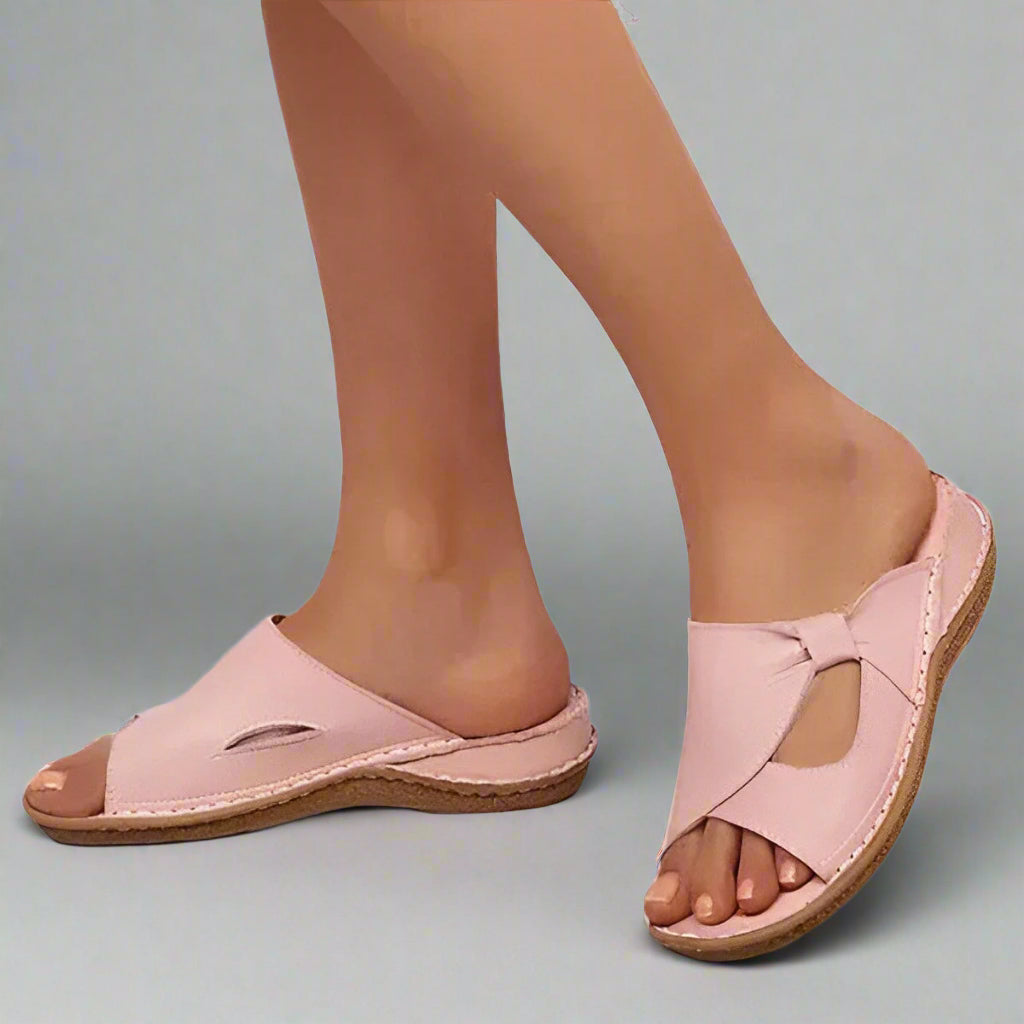 Women’s Comfortable Slip On Sandals | Open Toe Cushioned Sole