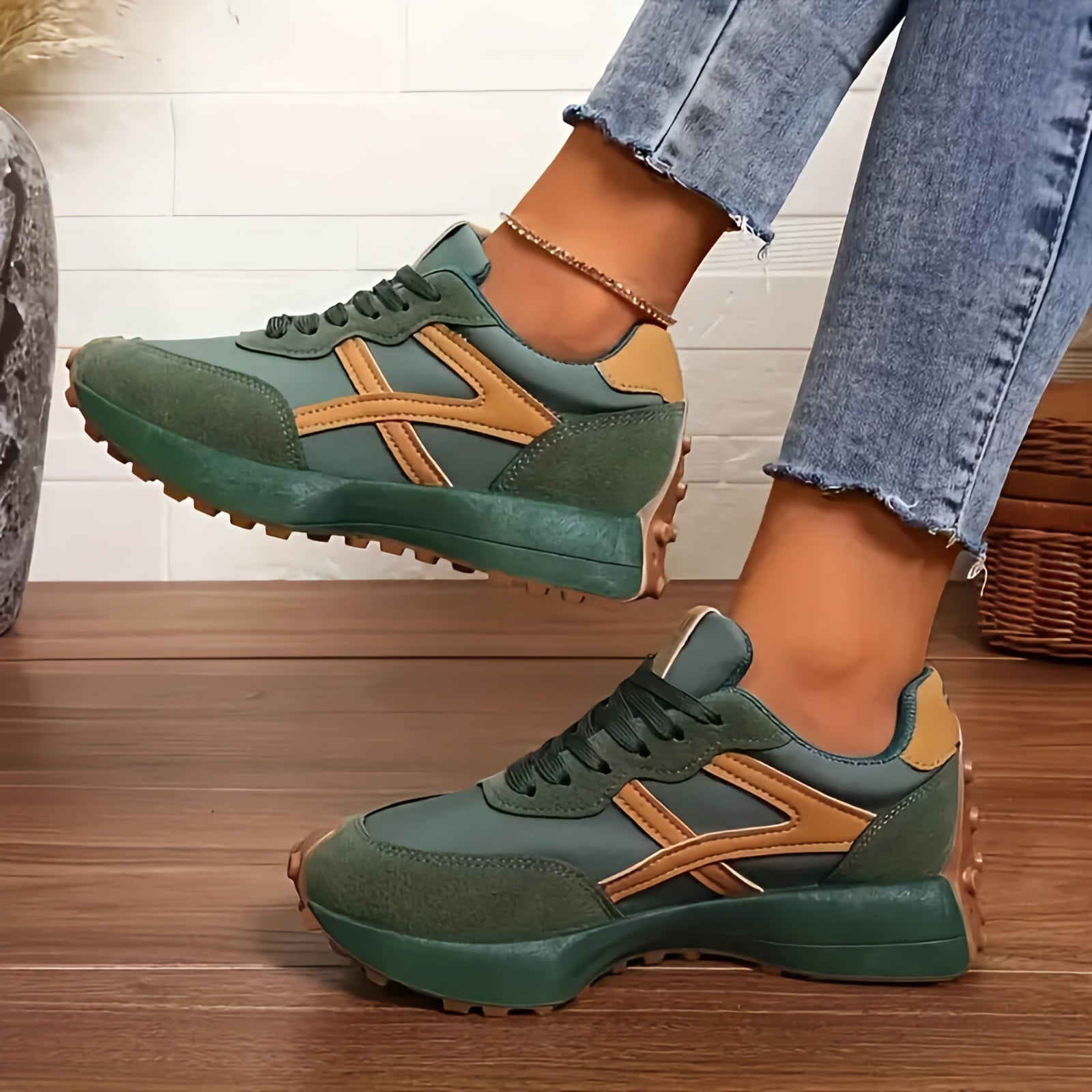 Women’s Running Platform Sneakers | Arch Support Grip