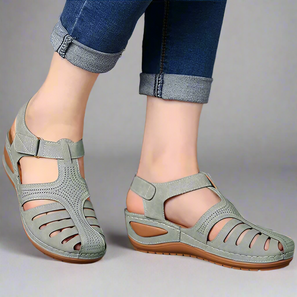 Women’s Comfortable Closed Toe Sandals | Orthopedic Walking Support
