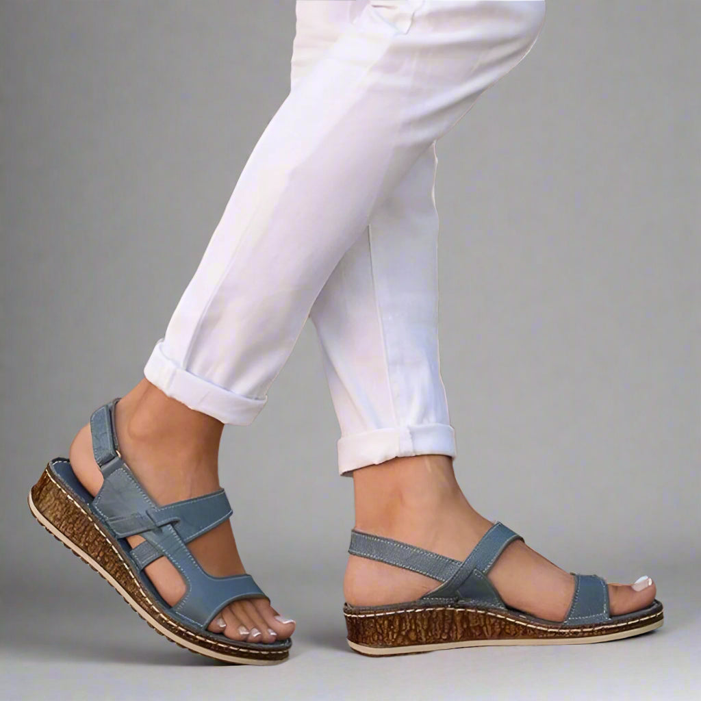 Women’s Comfortable Summer Sandals | Wedge Heel Ankle Strap