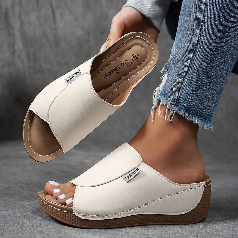 Women’s Comfortable Slip On Sandals | Wedge Heel Arch Support