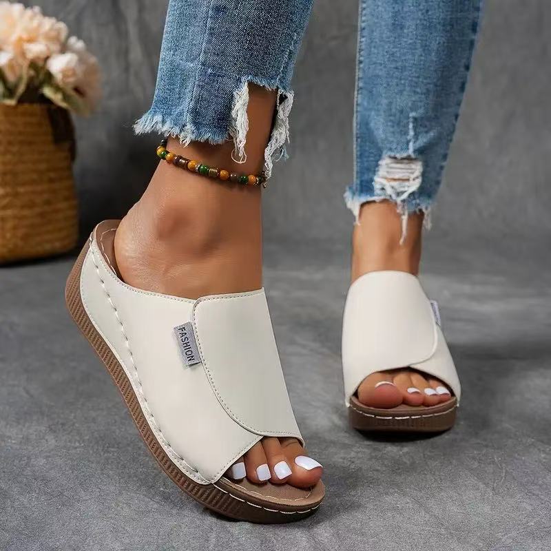 Women’s Comfortable Slip On Sandals | Wedge Heel Arch Support