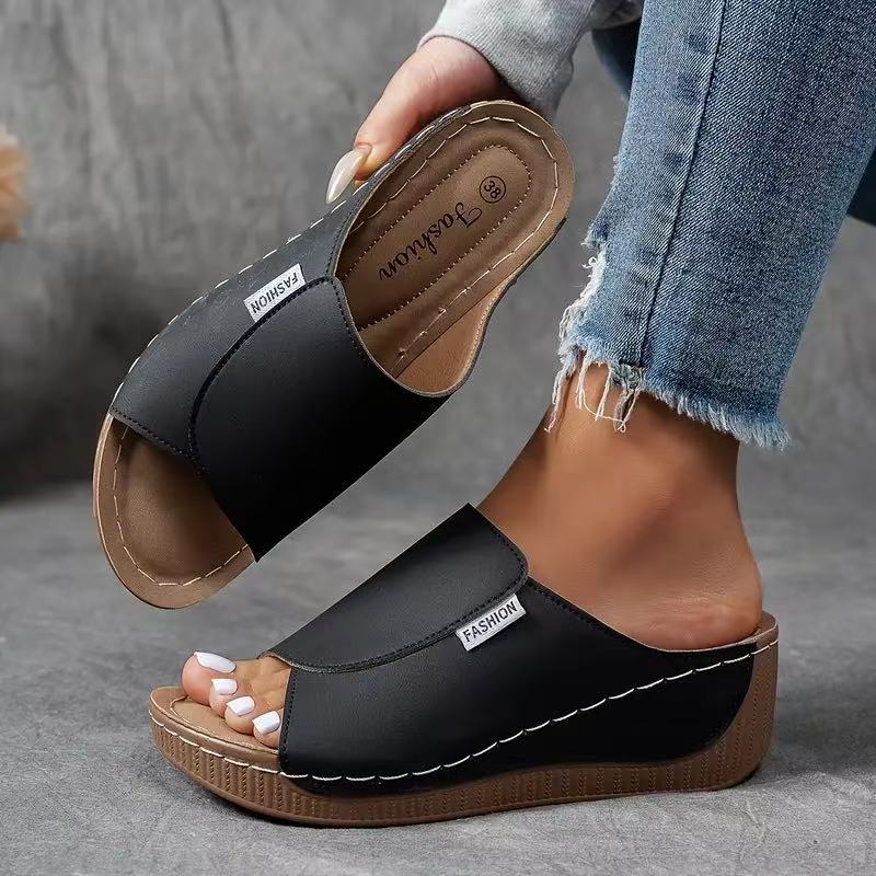 Women’s Comfortable Slip On Sandals | Wedge Heel Arch Support