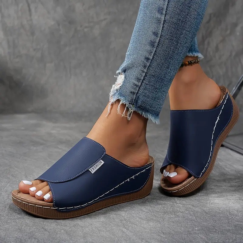 Women’s Comfortable Slip On Sandals | Wedge Heel Arch Support