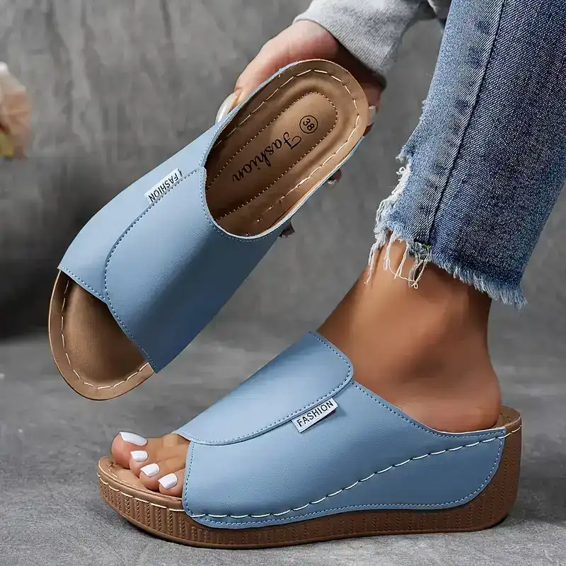 Women’s Comfortable Slip On Sandals | Wedge Heel Arch Support