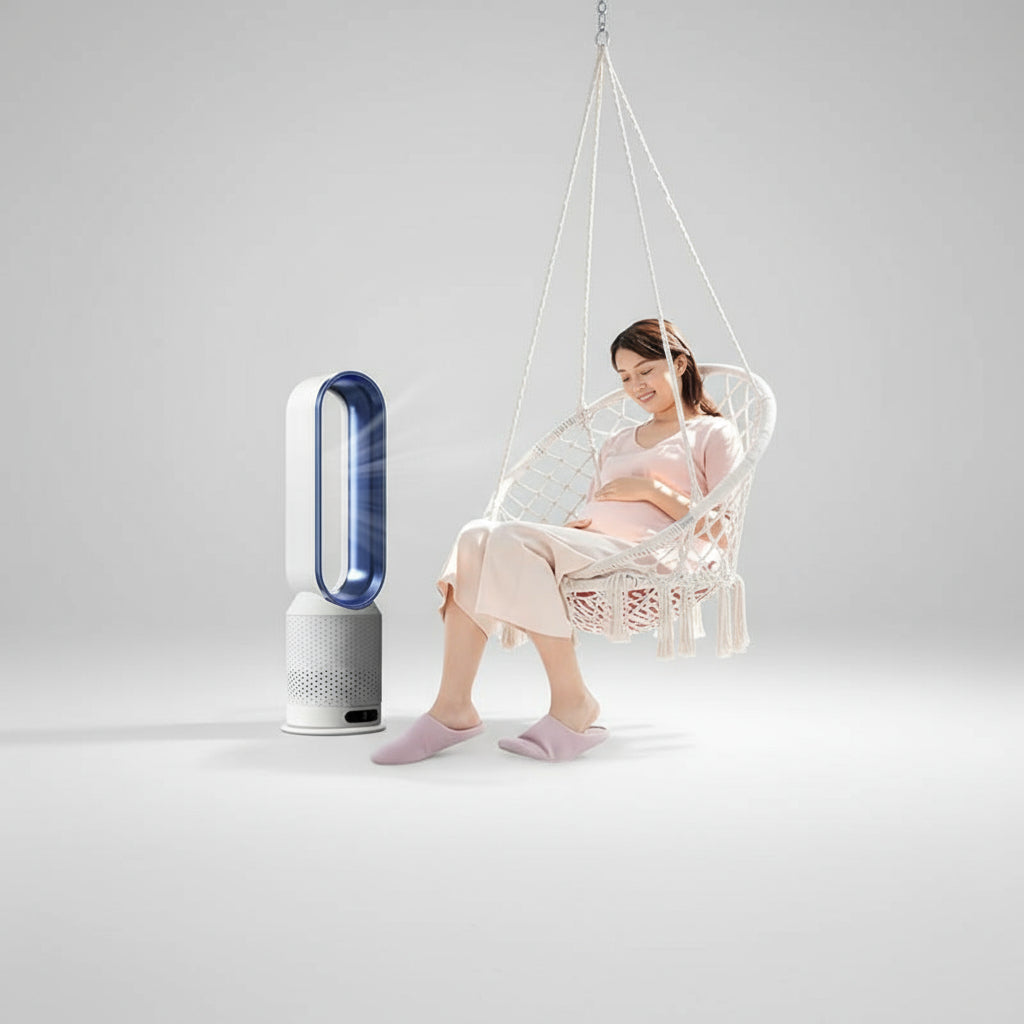 Portable Air Cooler Bladeless Purifier Quiet Fan Home Office