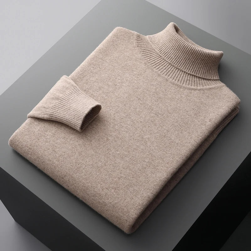 Men’s Knit Turtleneck Sweater | Long Warm Jumper