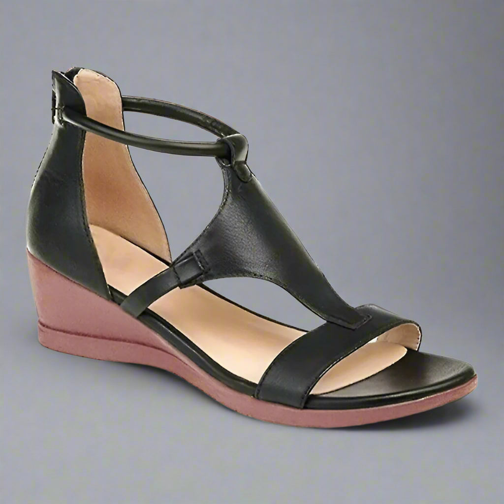 Women’s Comfortable Wedge Sandals | Summer Open Toe T Strap