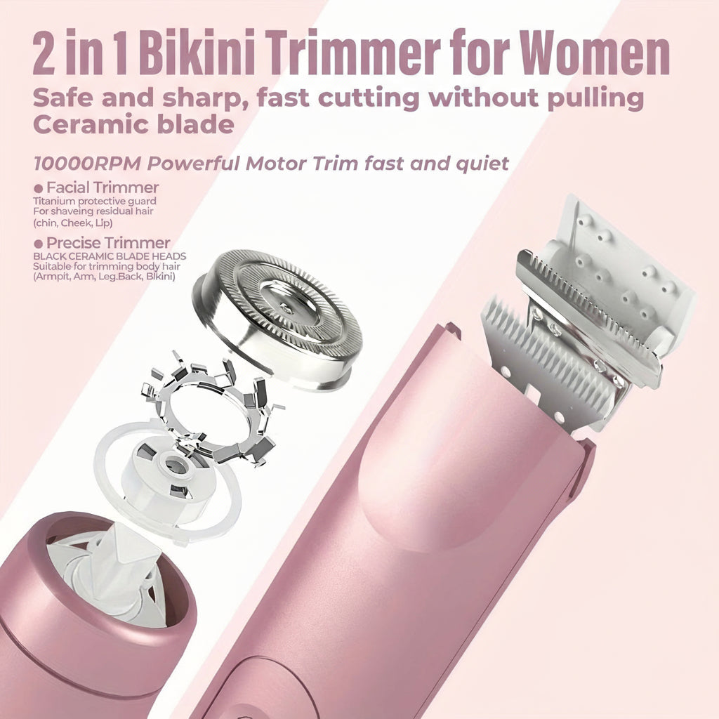 Christmas Gifts Electric Shaver Women Waterproof Hair Trimmer