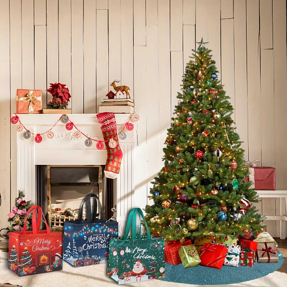 Christmas Bags Reusable Large Gift Tote Holiday Presents