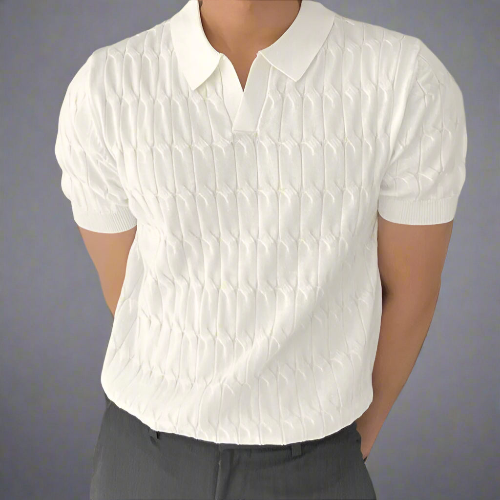 OLD MONEY Textured Polo - WEAR OLD MONEY