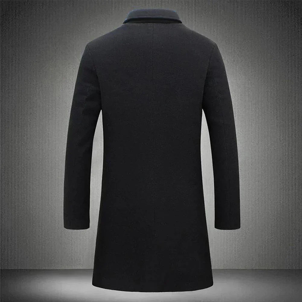 Men's long trench overcoat | Formal winter coat